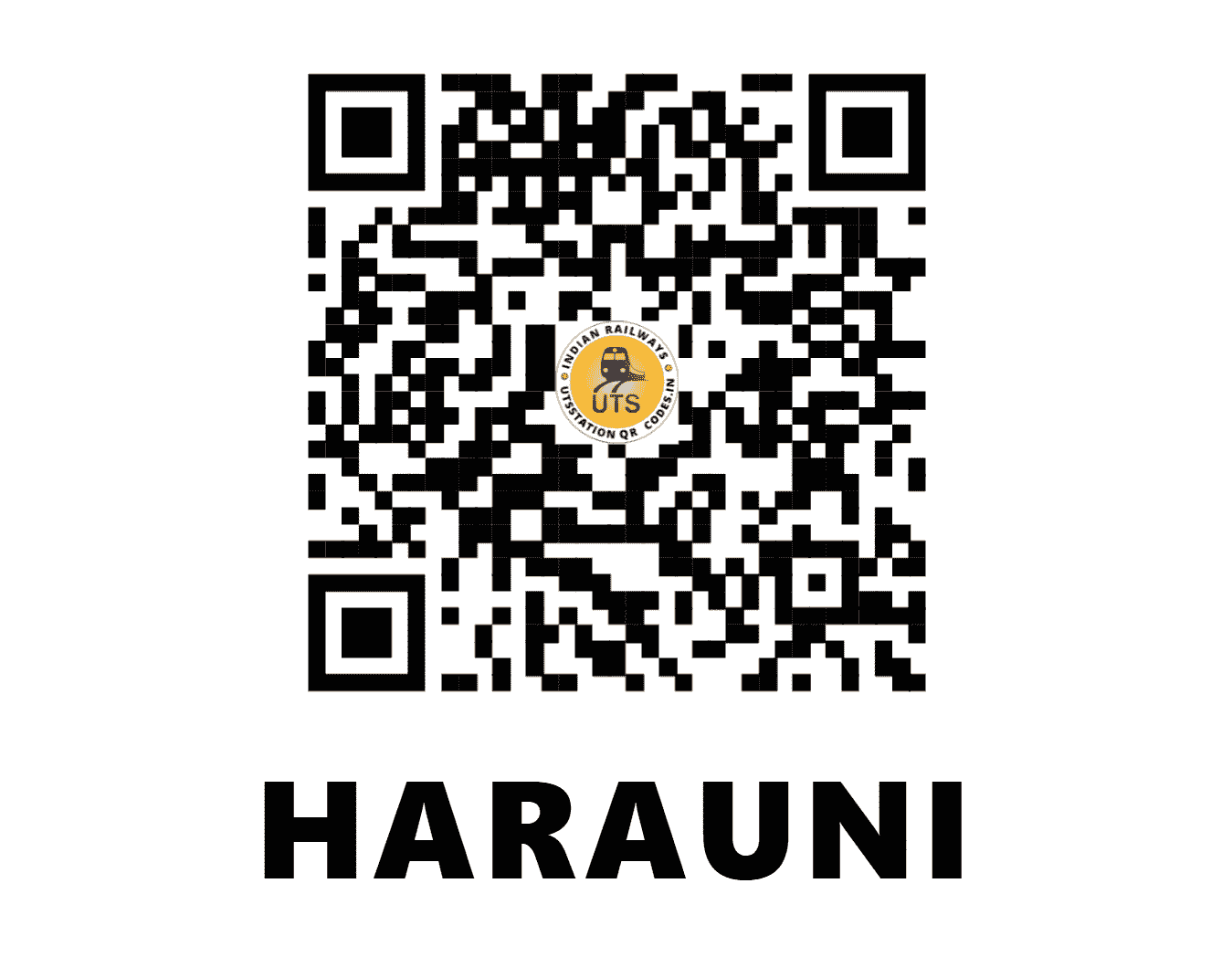 UTS QR Code for HARAUNI - HRN - NR (UTTAR PRADESH)